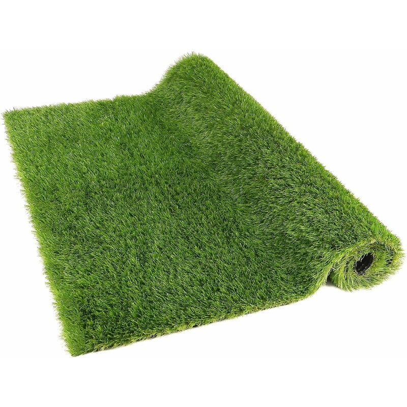 foto del prodotto gardeness tappeto erba verde sintetica 20mm prato finto a rotolo evergreen rotolo altezza 1 mt x 25 mt 25 mq 