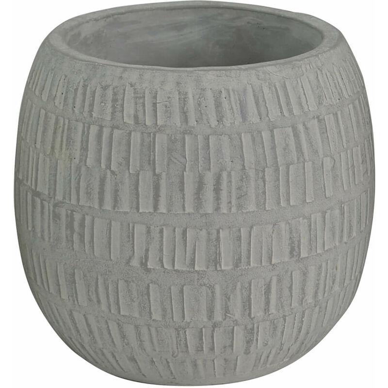 foto del prodotto gardeness vaso tondo da giardino in fibra di argilla grigio 19x19x17 cm ranuncolo