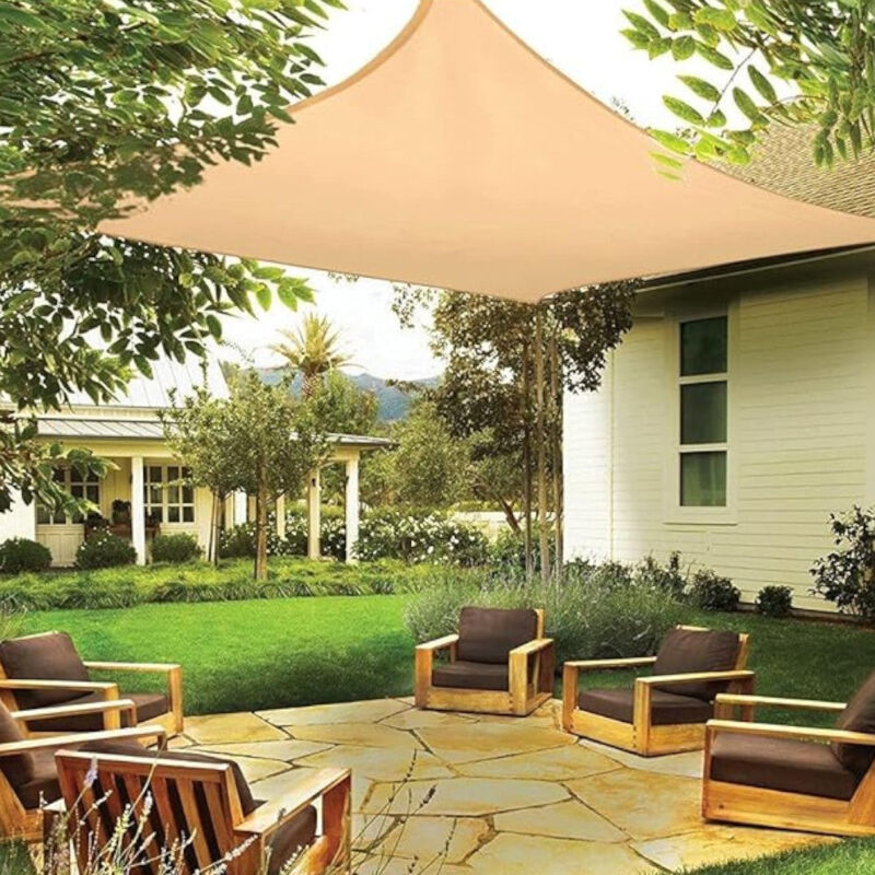 foto del prodotto gardeness vela ombreggiante resistente da esterno giardino quadrata in poliestere 180 gr 3x3 mt