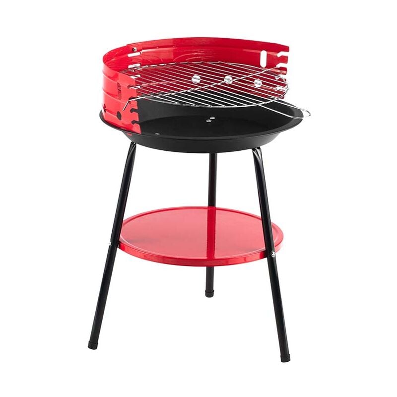 foto del prodotto gardenia barbecue a carbonella asuncion, griglia 36 cm cromata, 36x36xh.54 cm