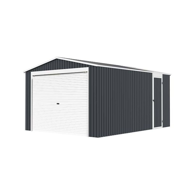 foto del prodotto gardenia garage eolo 338x448xh.243 cm, in lamiera zincata, doppia porta singola, struttura rinforzata