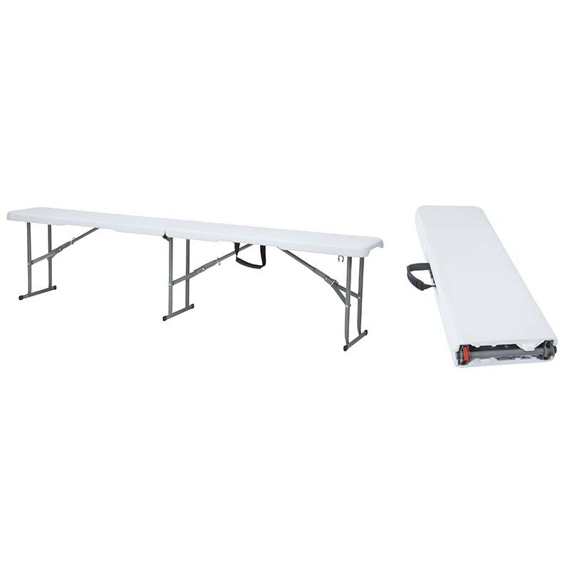 foto del prodotto gardenia panca set birreria, 183x28xh.43 cm, bianco
