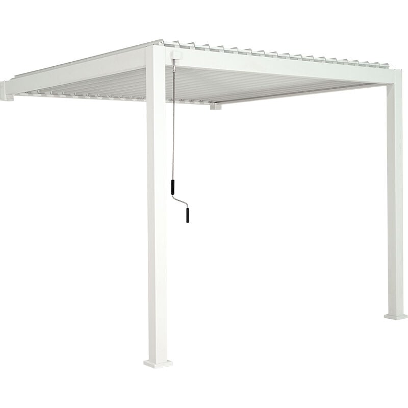 foto del prodotto gardenia pergola addossata fenice 3,5x2,5mt colore bianco