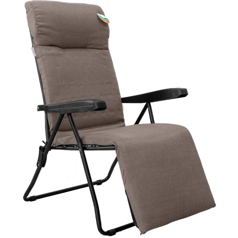 foto del prodotto gardenia sedia sdraio relax reclinabile magic automatica tortora auomatica, lega di acciaio, cm 84 x 60 x h 105