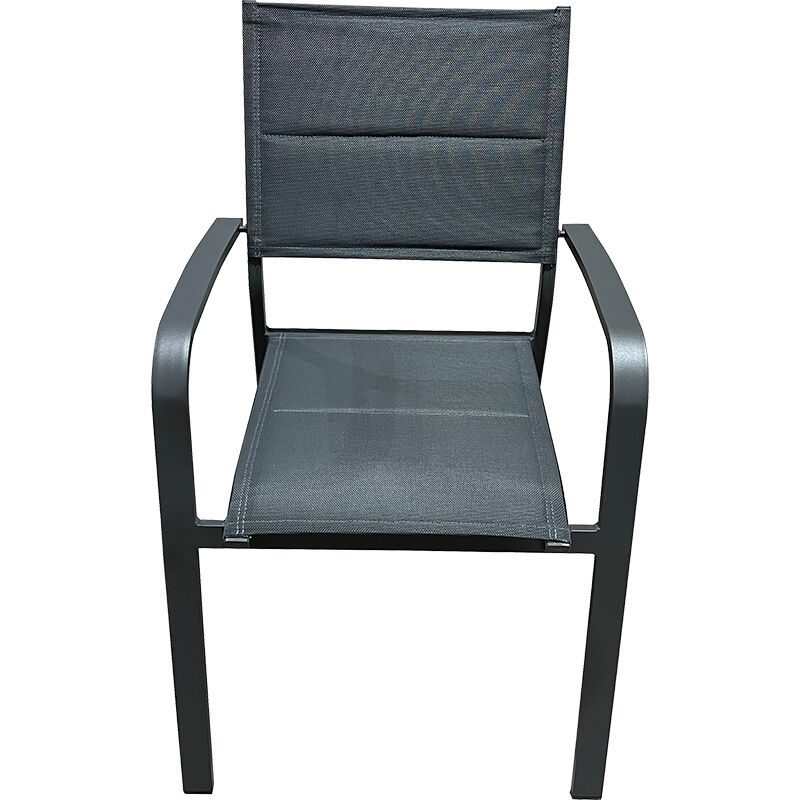 foto del prodotto gardenia sedia zara alluminio antracite 56x63,5x88 cm