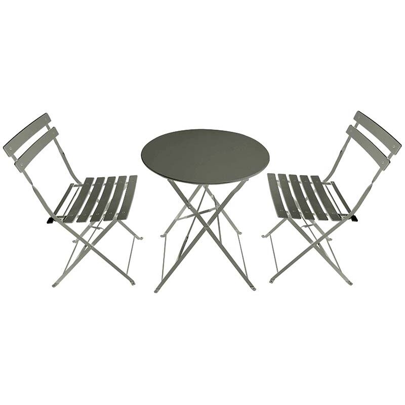 foto del prodotto gardenia set tavolo + 2 sedie bistrot dover, in metallo
