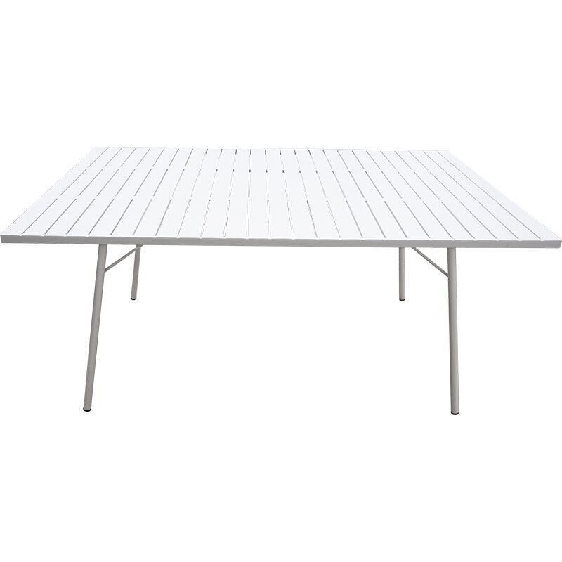foto del prodotto gardenia tavolo santorini, pieghevole, in acciaio, 80x120xh.74 cm, colore bianco