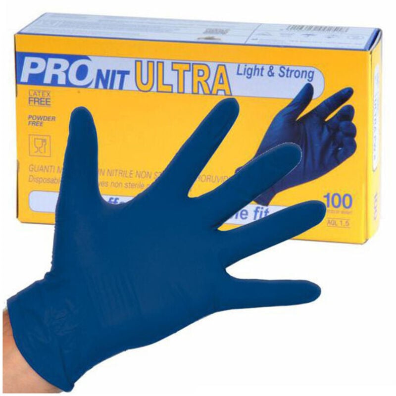 foto del prodotto gardening guanti nitrile ultra powder free 100 pezzi m