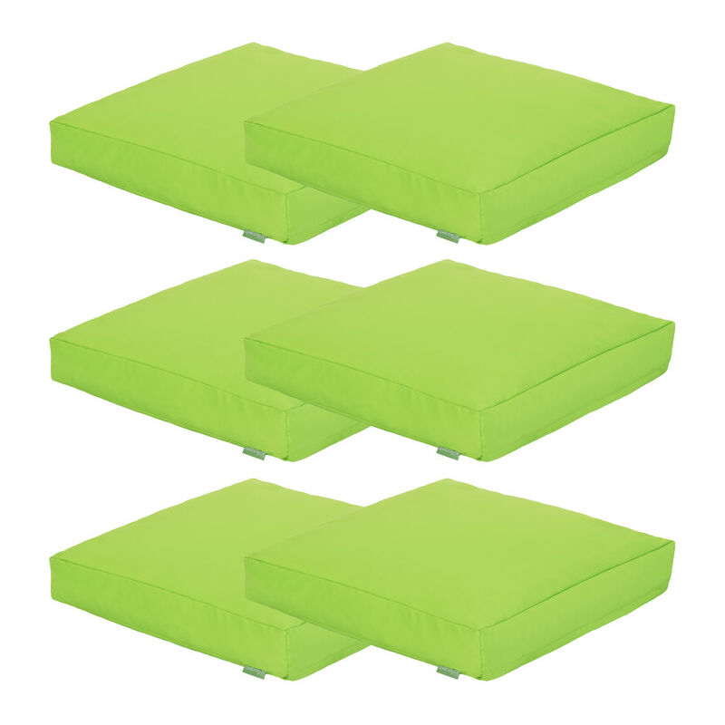 foto del prodotto gardenista cuscino per esterni, cuscini da pavimento resistenti all acqua per giardino, 60x60x10 cm comodo cuscino per sedia da giardino lime 6pz