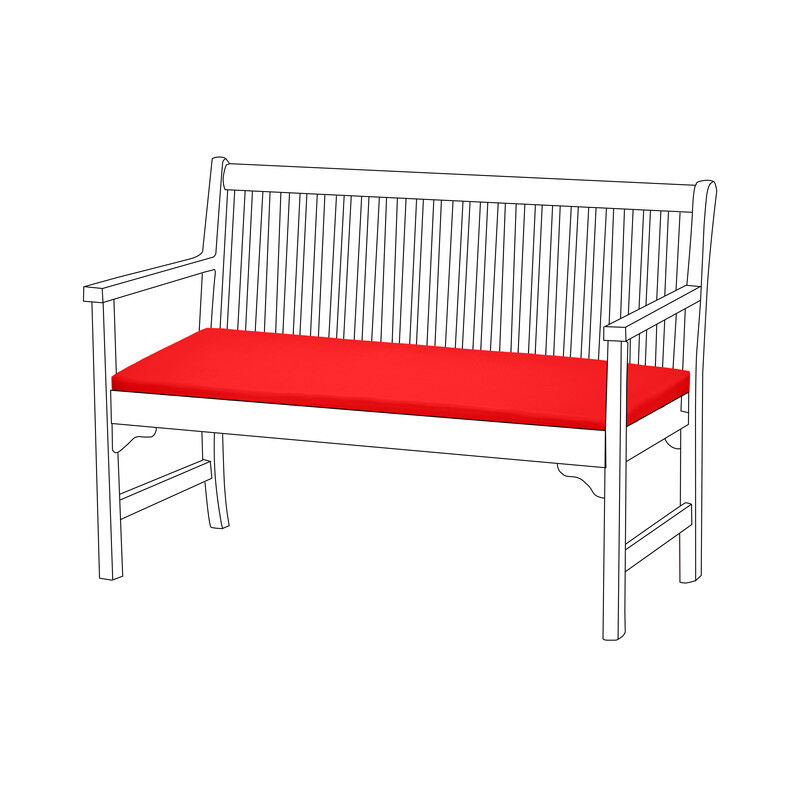 foto del prodotto gardenista cuscino per panca da giardino, cuscino per panca da giardino a 2 posti resistente all acqua con rivestimento rimovibile facile da pulire