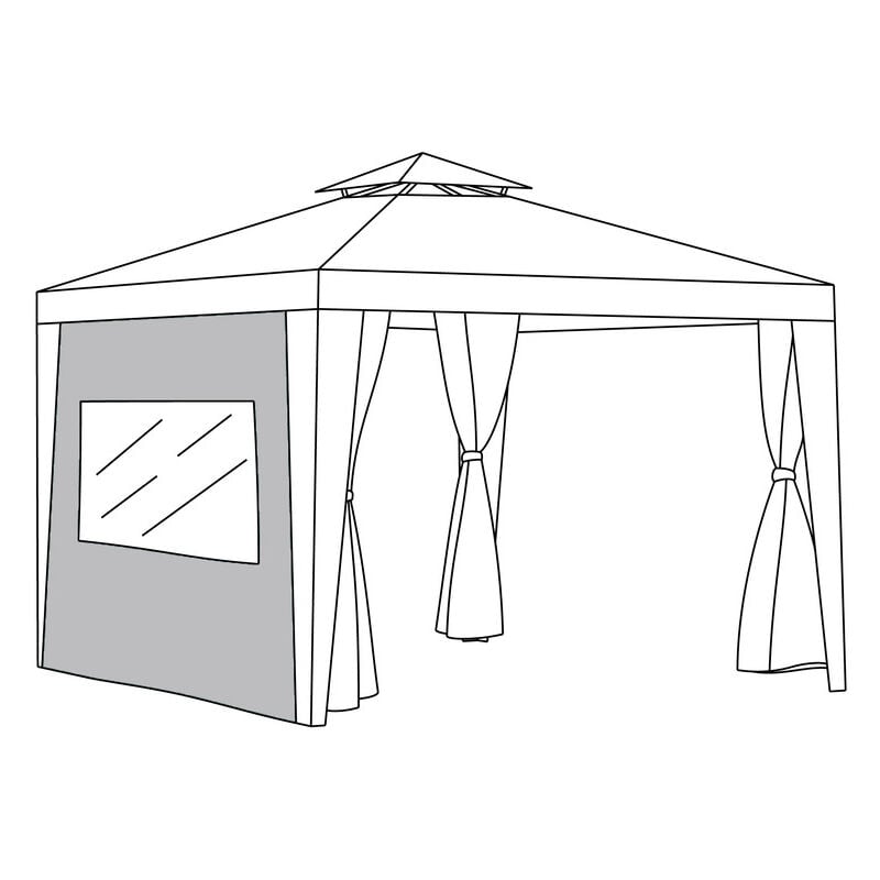 foto del prodotto gardenista pannelli per tende per gazebo, pannelli per tende per gazebo regolabili resistenti all acqua resistenti alla luce con tessuto resistente