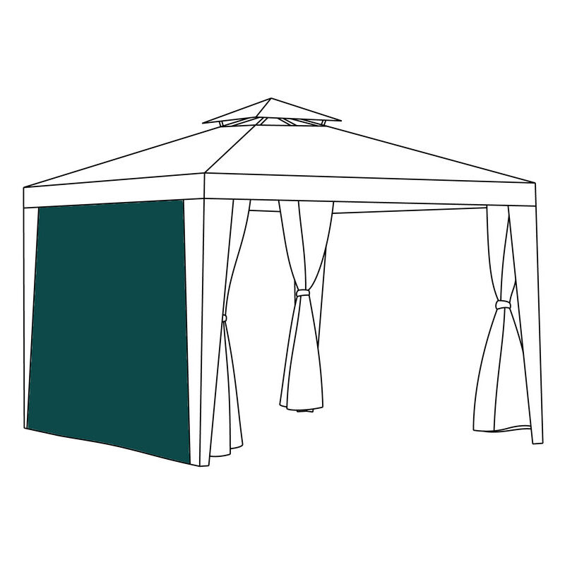 foto del prodotto gardenista pannelli per tende per gazebo, pannelli per tende per gazebo resistenti all acqua e resistenti alla luce con tessuto resistente facile