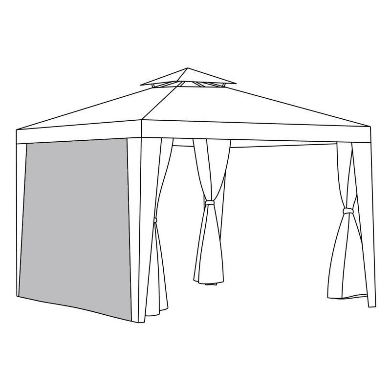 foto del prodotto gardenista pannelli per tende per gazebo, pannelli per tende per gazebo resistenti all acqua e resistenti alla luce con tessuto resistente facile