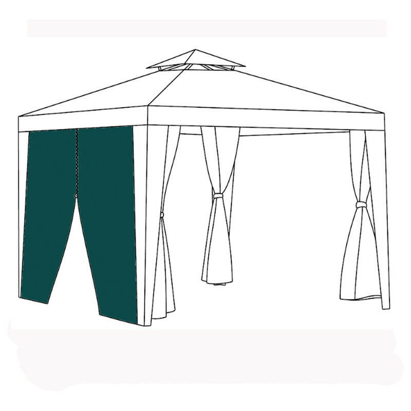 foto del prodotto gardenista pannelli per tende per gazebo, resistenti e facili da pulire pannelli per tende per gazebo con finestra in plastica trasparente 2.6 x
