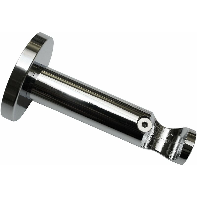 foto del prodotto gardinia - 31053 supporto aperto per asta, metallo, grigio cromato metallico , 8x8x0.1 cm