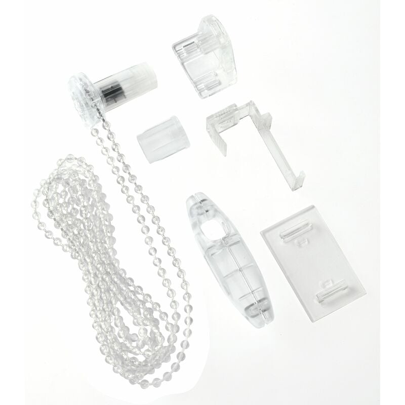 foto del prodotto gardinia kit di conversione per tende a rullo easyfix, include 2 supporti, catenella laterale, adattatore, piastre di montaggio, connettore di