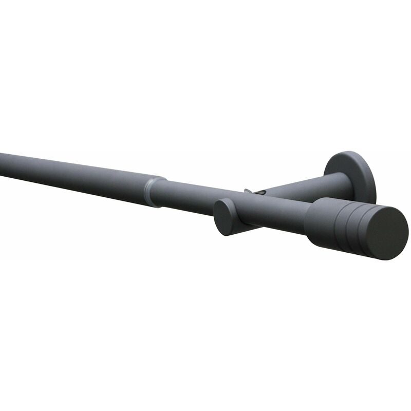 foto del prodotto gardinia set con bastone per tende elba cilindro 1 binario 16 19 mm grigio pietra, 190 340 cm