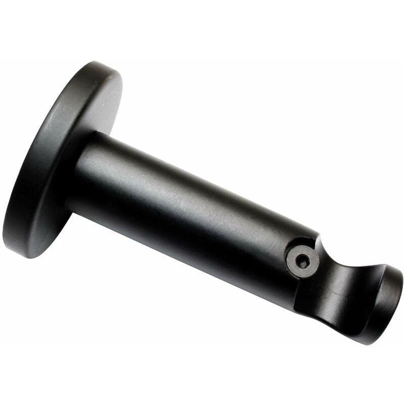 foto del prodotto gardinia supporto per bastoni per tende con 16 mm, nero opaco, metallo, 7,5 cm