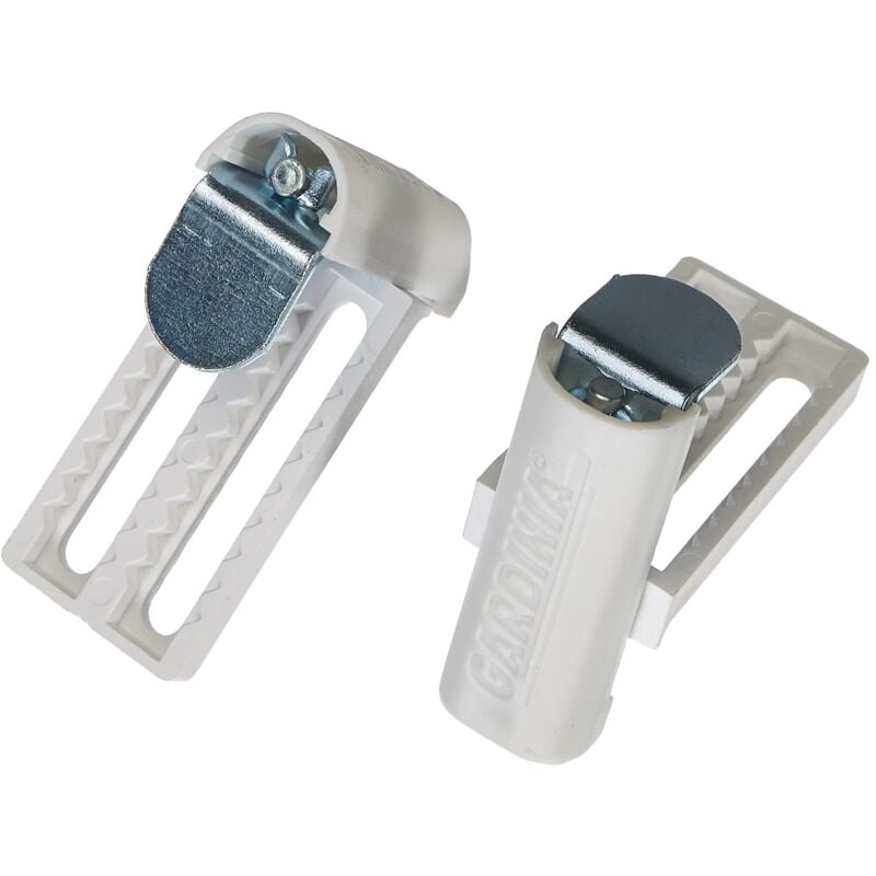 foto del prodotto gardinia supporto universale per serree e tapparelle, 2 unit , chiave a brugola inclusa, assemblaggio senza viti e senza trapano, bianco,