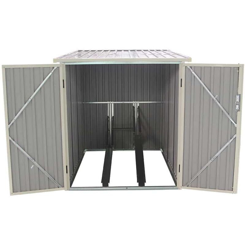 foto del prodotto gardiun box in metallo per bicicletta veloc i x2 2,81 m esterni 198x142x157 cm