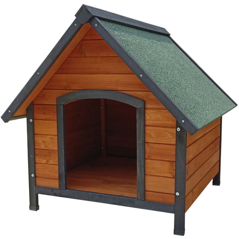 foto del prodotto gardiun cuccia per cani di piccola taglia sweet 76x72x76 cm con tetto a 2 falde e tetto in bitume