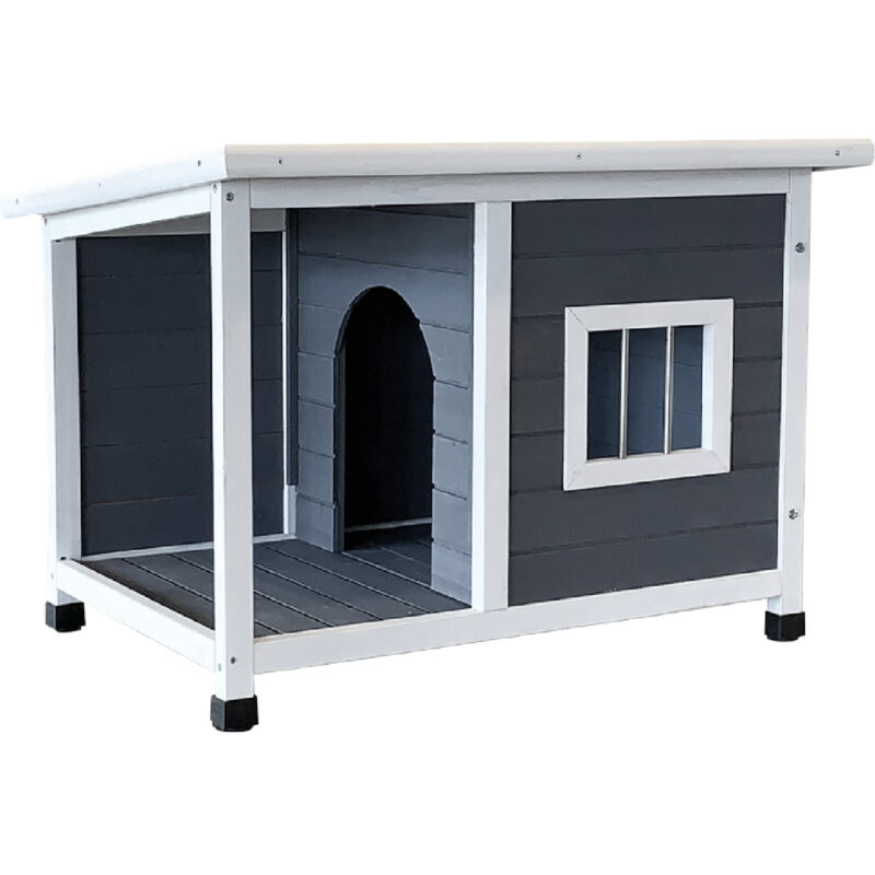 foto del prodotto gardiun cuccia per cani piccoli dona 85x58x60 cm accesso frontale superiore con guaina bituminosa dimensione porta 23 x 35 cm