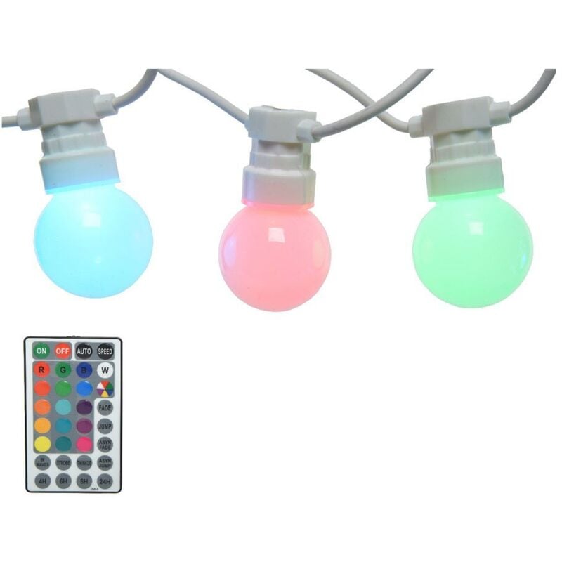 foto del prodotto garland 20 lampadine led rgb da esterno 14,5m ip44 lumineo