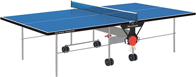 foto del prodotto garlando tavolo da ping pong training outdoor con ruote per esterno blu