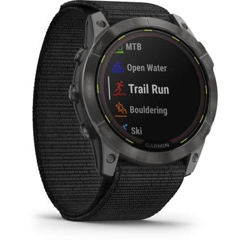 foto del prodotto garmin enduro 2 sapphire solare dlc titan nero grigio ardesia