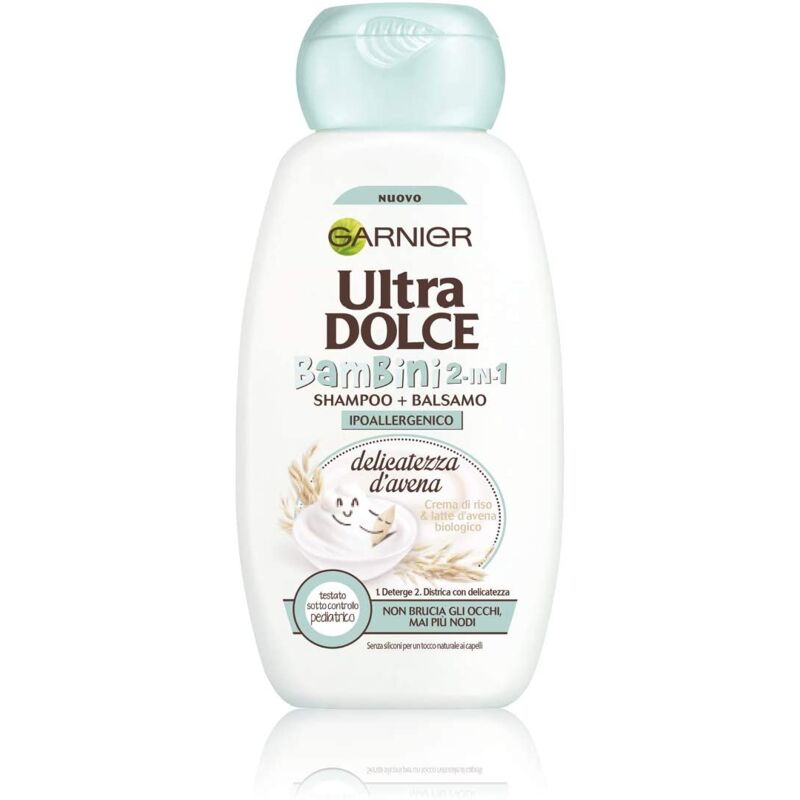foto del prodotto garnier ultra dolce shampoo bambini 2in1 300ml delicato all avena