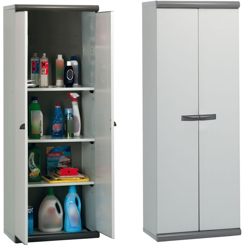 foto del prodotto garofalo - armadio in resina tuttopiani regolabile in altezza 2 ante intere scik basic