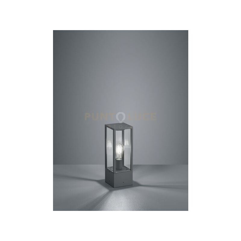 foto del prodotto garonne palo da esterno rettangolare in fusione colore antracite h. 40cm 1 luce attacco e27