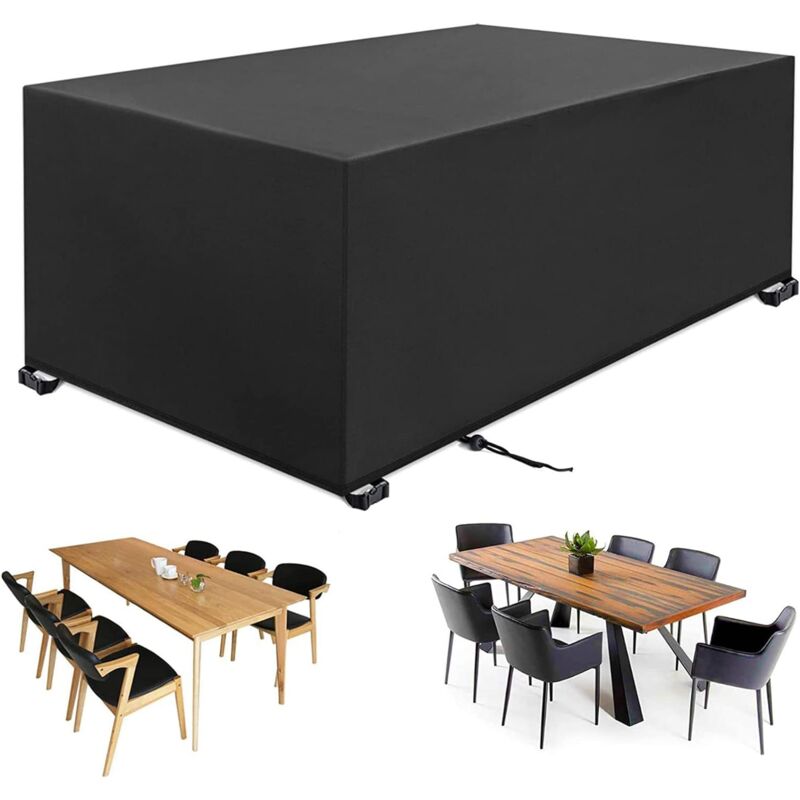 foto del prodotto gartenm bel-abdeckung, m belschutz-abdeckung, wasserdichte anti-uv-gartenm bel-abdeckung, f r tisch- und sofa-sets mit seil und verschlussschnalle,