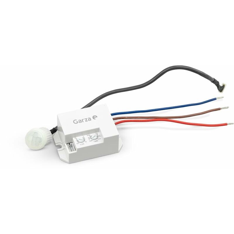 foto del prodotto garza 430043 rilevatore di movimento a infrarossi integrato, con angolo di rilevamento 360 , bianco