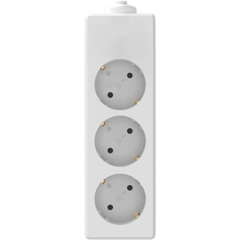 foto del prodotto garza 430055 power base multipla senza cavo con 3 prese schuko, colore, bianco, medium