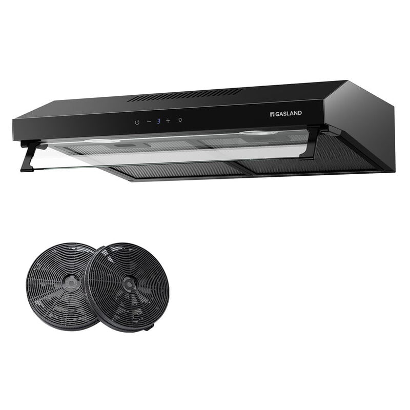 foto del prodotto gasland cappa aspirante bimotore da 60 cm da 333 m h, cappa aspirante decorativa ad incasso con evacuazione e riciclaggio, touch control, 2 filtri a