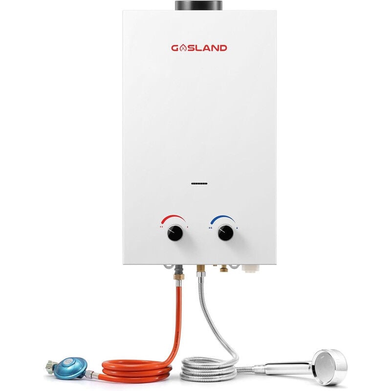 foto del prodotto gasland chef gasland bs264 de 10l 50mbar scaldabagno istantaneo a gas, scaldabagno a gas portatile con maniglia pieghevole, scaldabagno istantaneo