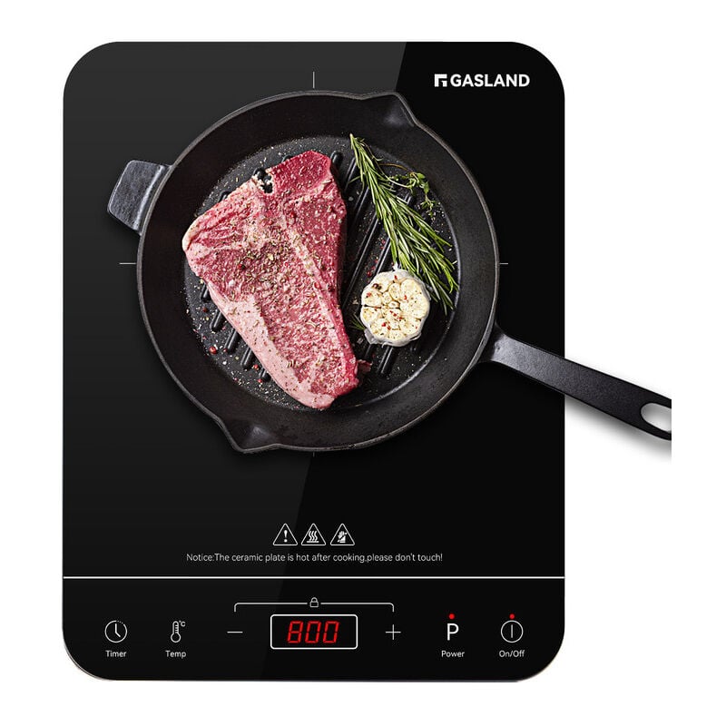 foto del prodotto gasland chef gasland piano cottura a induzione sottile e portatile, 10 livelli di potenza temperatura, con timer e blocco di sicurezza ih301bta