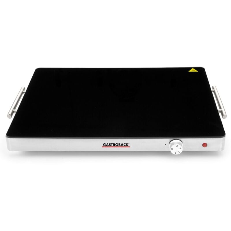 foto del prodotto gastroback 42491 design warmhalteplatte, warming tray, speisenw rmer, tellerw rmer, 400 watt, extra gro e heizfl che piastra riscaldante, vetro