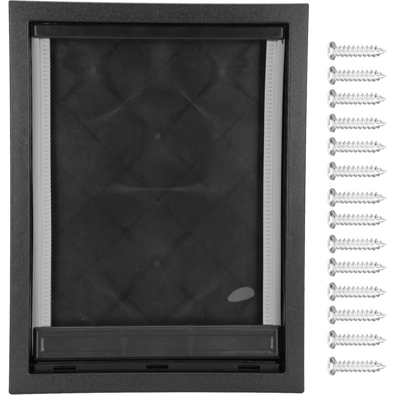 foto del prodotto gattaiola per cani di grandi dimensioni con patta magnetica trasparente e pannello di chiusura a scatto, gattaiola in pvc di alta qualit per cani di