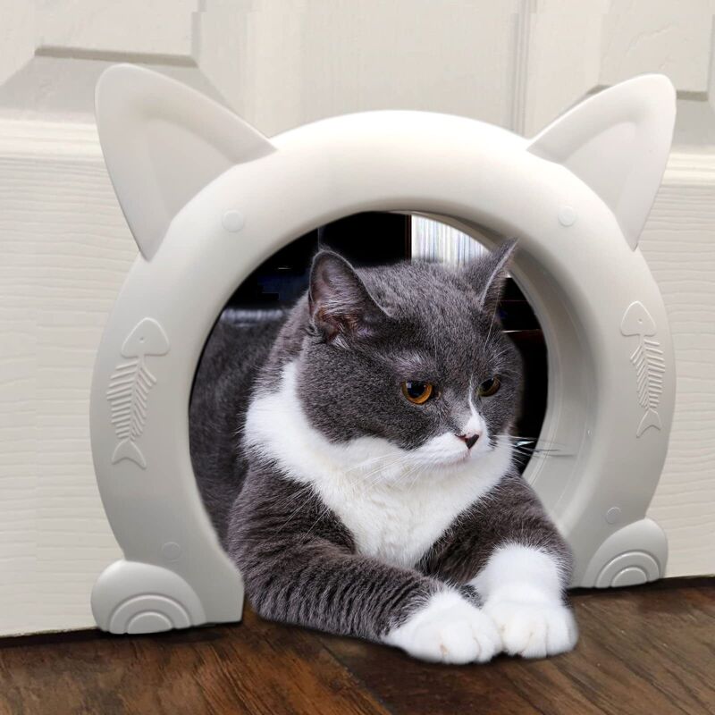 foto del prodotto gattaiola, porta interna, gattaiola, gattaiola per gatti fino a 10 kg, tunnel per gatti per porte da camera da letto lablanc
