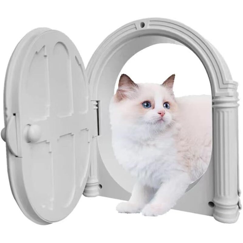 foto del prodotto gattaiole per porta, porta per porta interna, porte per animali domestici senza battente per gatti di piccola taglia fino a 20 libbre, facile