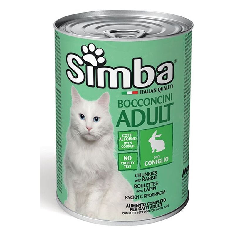 foto del prodotto gatto adult lattina 415gr coniglio simba
