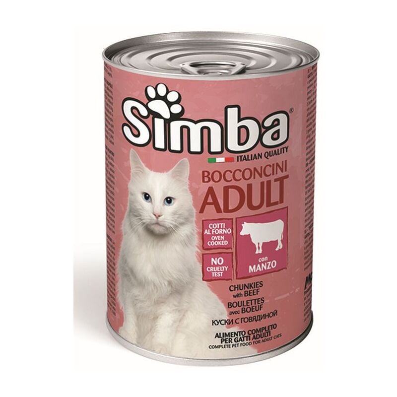 foto del prodotto gatto adult lattina 415gr manzo simba
