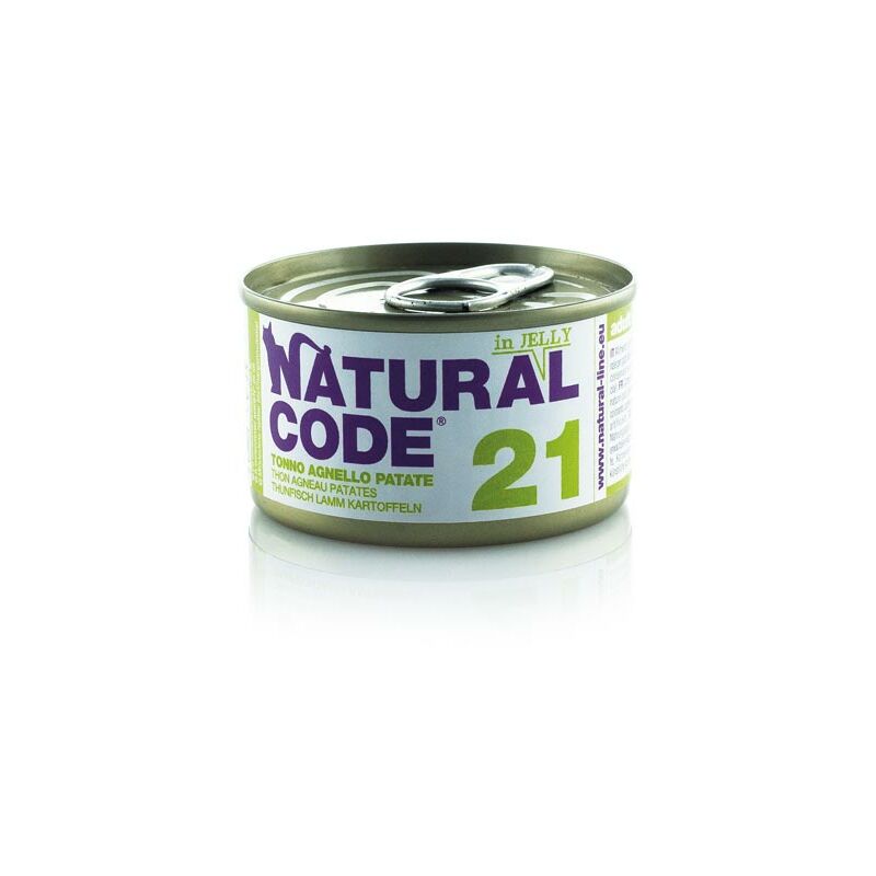 foto del prodotto gatto adulto, in lattina 85gr 21 tonno agnello e patate in jelly natural code