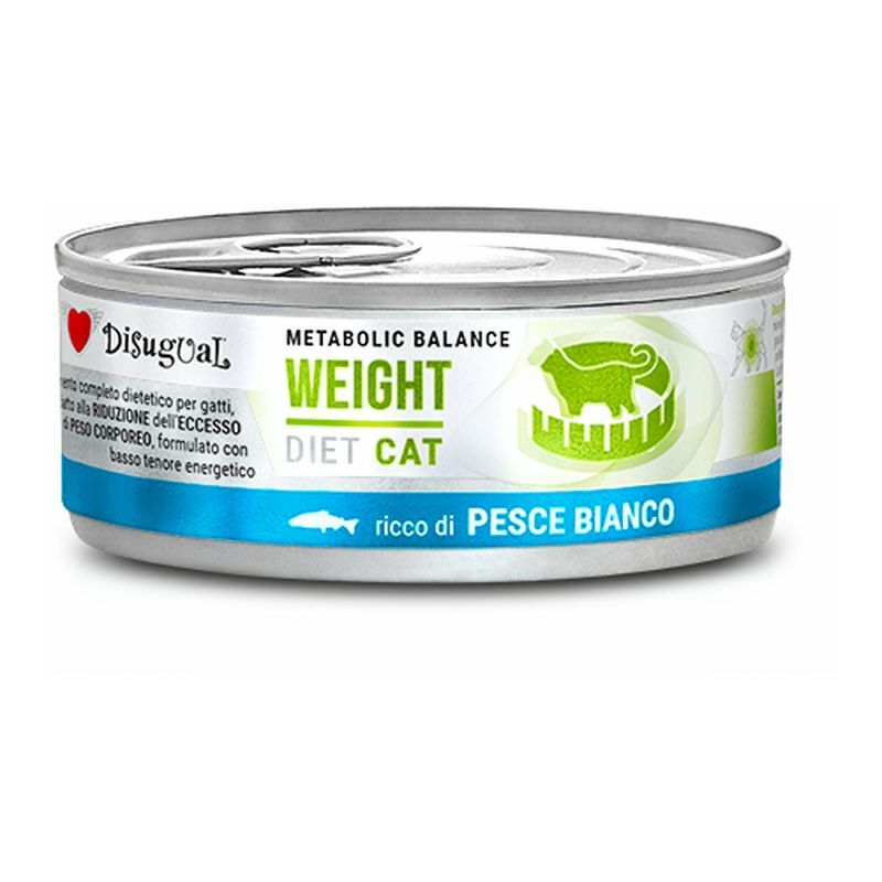 foto del prodotto gatto dieta weight 85gr pesce bianco disugual