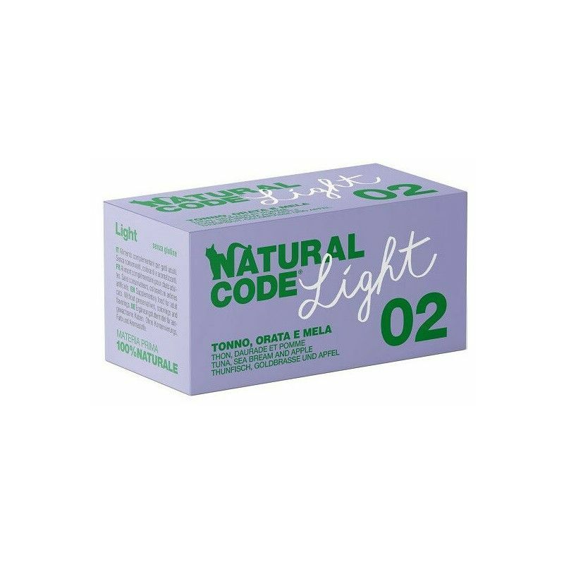 foto del prodotto gatto light pack 4x70gr 02 tonno orata e mela natural code