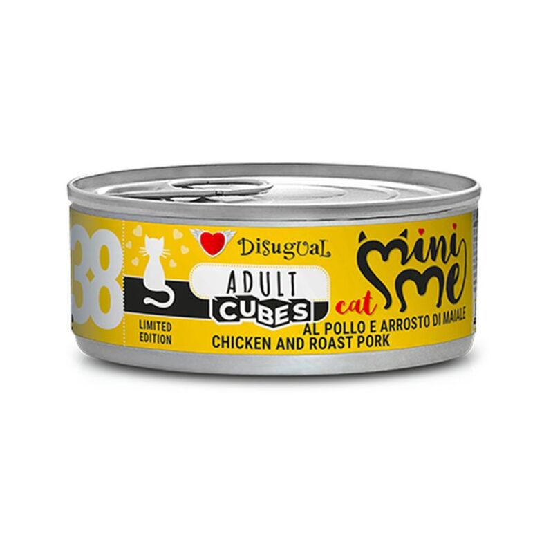 foto del prodotto gatto mini me cubes 85gr 38 pollo e arrosto di maiale disugual