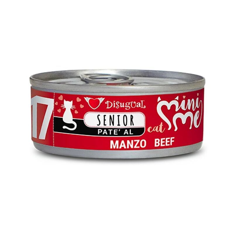 foto del prodotto gatto mini me senior 85gr 17 manzo disugual