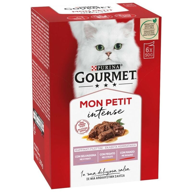 foto del prodotto gatto mon petit selvaggina fegato e manzo 6x50 gr purina